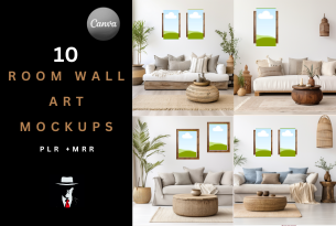 10 Room Wall Art Mockups