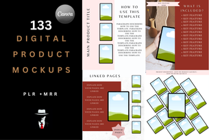 133 Digital Product Mockups
