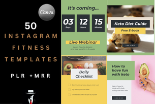 50 Instagram Fitness Templates
