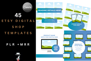 45 Etsy Digital Shop Templates